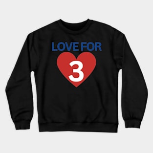 Damar Hamlin - Hamlin - Love For 3 - Love For Hamlin - Pray for Damar Hamlin (4) Crewneck Sweatshirt